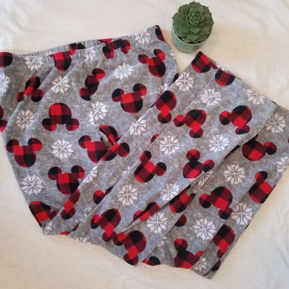 Flannel Mickey and Snowflake Pajama Pants
